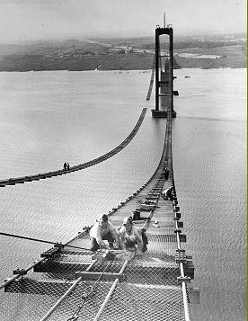delaware bridge memorial workers construct cables 1950 left main help